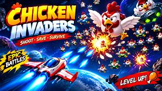 🐔😱 CHICKEN INVADERS! CRAZY SPACE BATTLE 🔥 | Epic Gameplay 🎮#ChickenInvaders #ViralGaming #JetGaming