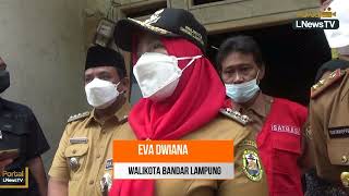 Walikota Eva Dwiana Tinjau  Hasil Bedah Rumah  Di 4 Kecamatan Kota Bandar Lampung, Senin (3/1/2022)