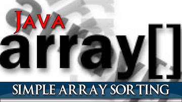 JAVA Simple way to sort an array