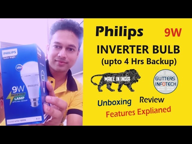 PHILIPS 8.5W Rechargeable Emergency Inverter LED Bulb (Pack of 1) with  backup upto 4 hrs 4 hrs Bulb Emergency Light Price in India - Buy PHILIPS  8.5W Rechargeable Emergency Inverter LED Bulb (