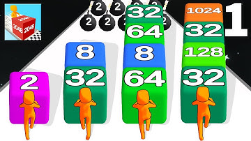 2048 RUN 3D - Level Up Cubes (max level, Infinity Mode)