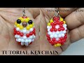 (Free) How to Beads Keychain Type 6/ Beading Tutorial /Kerajinan manik manik /DIY /Motr