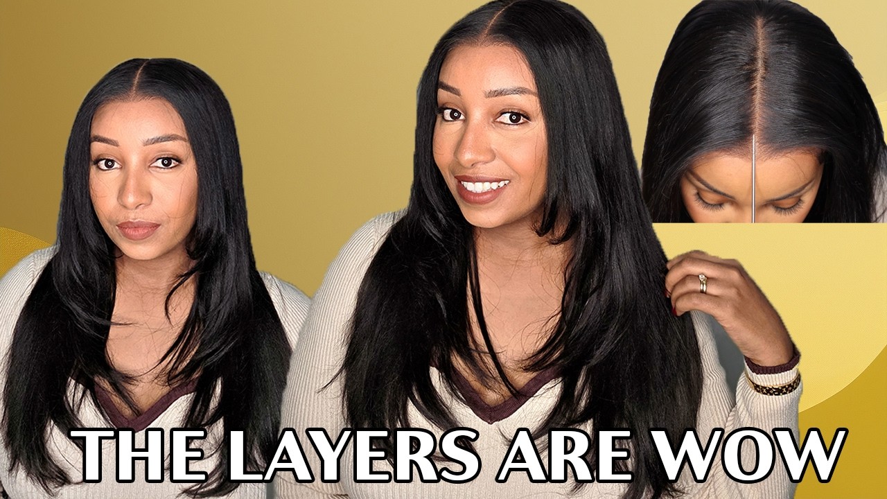 ፀጉር ቤት ሳይሄዱ እንደዚህ 🔥 BEAUTIFUL PRE-LAYERED, PRE-CUT LACE, GLUELESS WIG!  (ft Isee Hair)