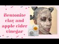 HOW TO MIX BENTONITE CLAY AND APPLE CIDER VINEGAR FOR HAIR DETOX #claywash #hairmask #washday