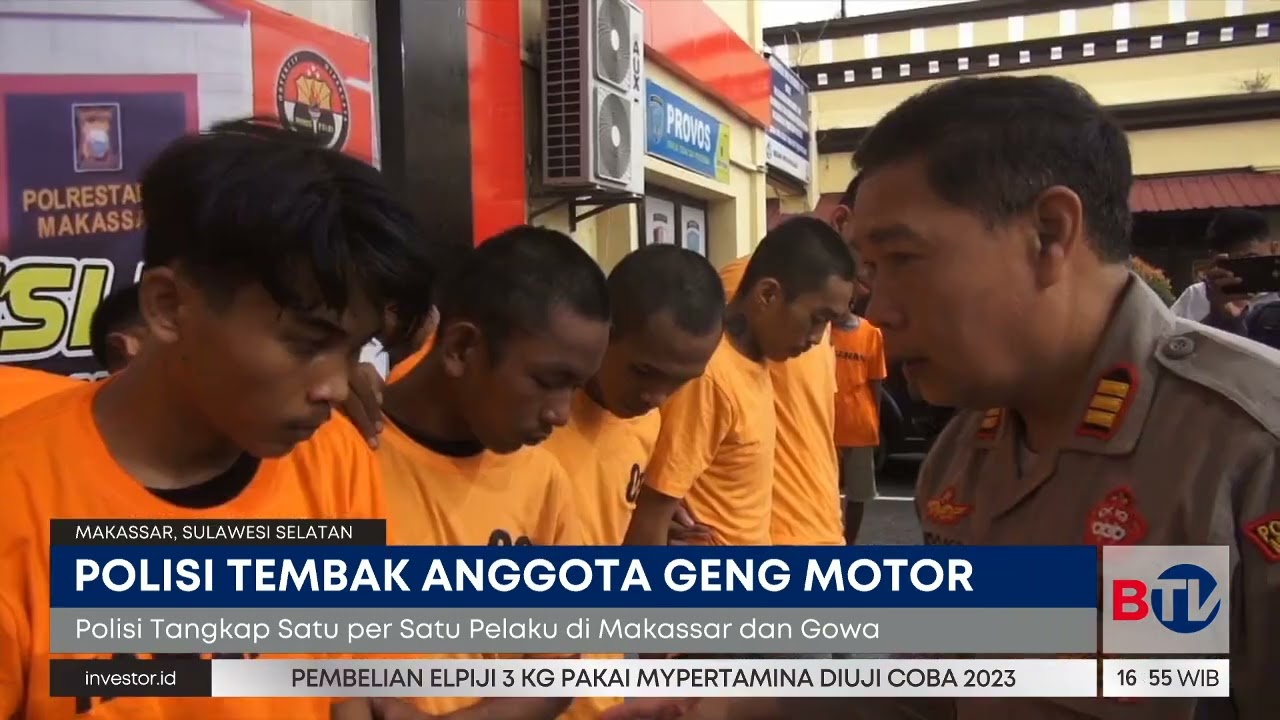 Polisi Tembak 5 Anggota Geng Motor di Kota Makassar