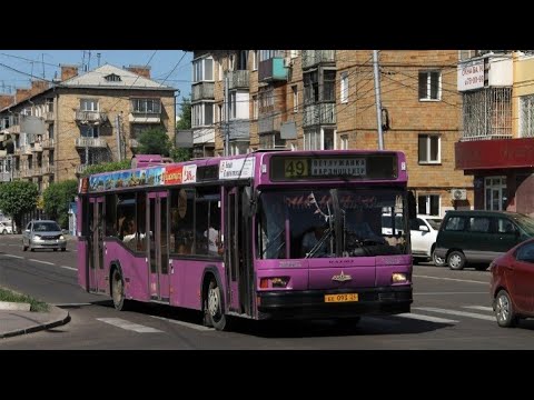 Автобус МАЗ 103.076 гос ЕЕ 093 24 маршруты 11 14 26 49 и 64 г.Красноярск