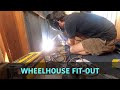 Steel trawler wheelhouse fit-out