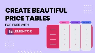 Create Beautiful Price Tables for Free With Wordpress