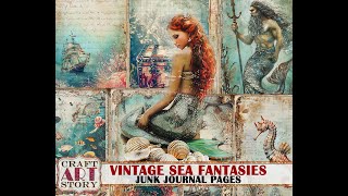 Vintage Sea Fantasies Junk journal pages by SharmStudio 162 views 2 months ago 1 minute, 30 seconds