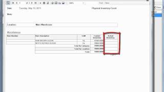 Inventory Tracking - Tutorials - Count Sheet