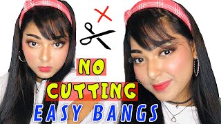 HAIR HACK: Fake Bangs Without Cutting Hair like a PRO | Kareena Malik