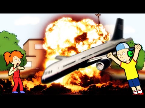 Caillou Crashes An Airplane Into His School EXTREME GROUNDED