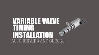 Variable valve timing Installation on the 2013 Suzuki Swift