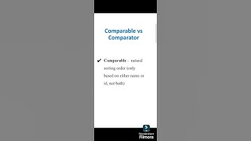 Comparable and comparator interface difference in java #java #shorts #ytshorts
