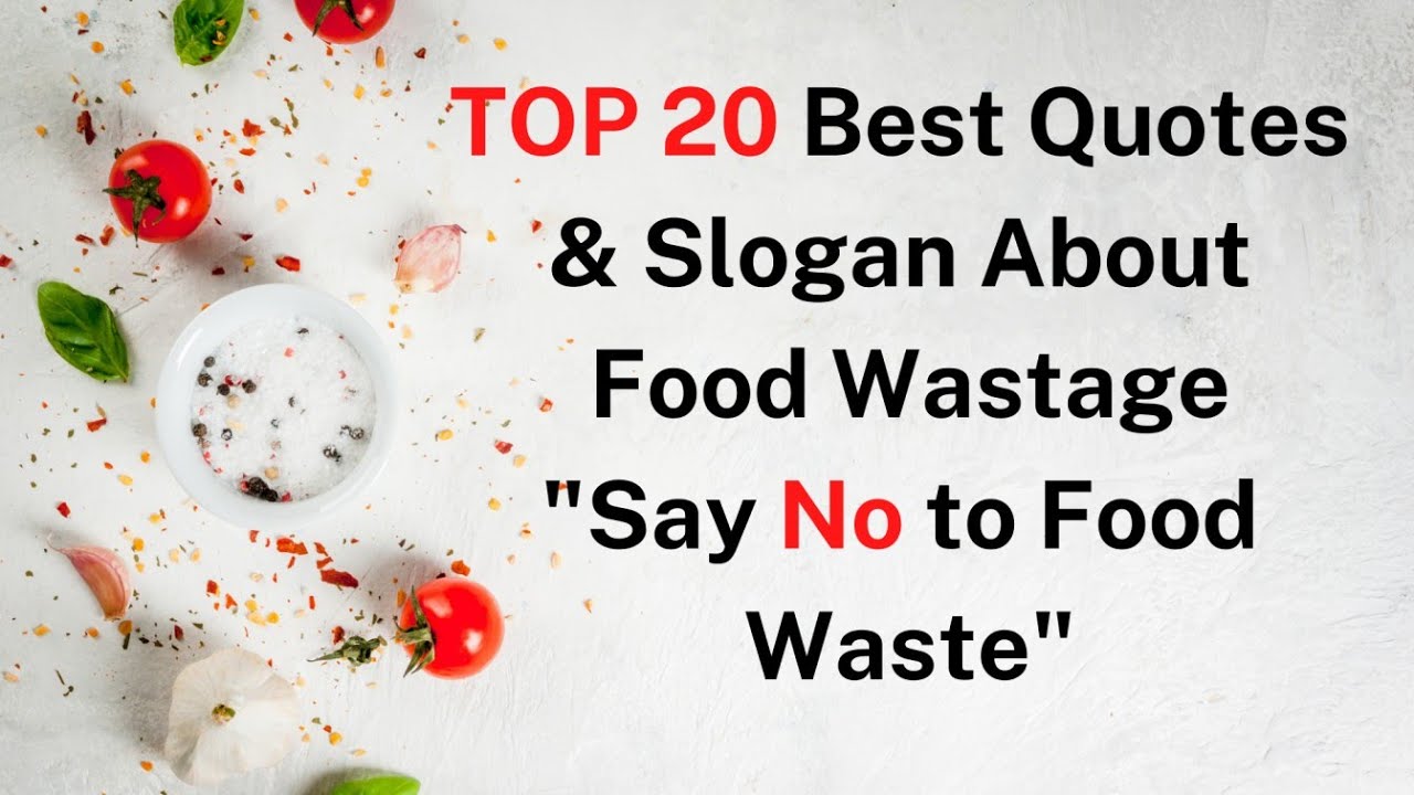  Top 20 Best Quotes Slogan About Food Wastage To Help You Save Your 