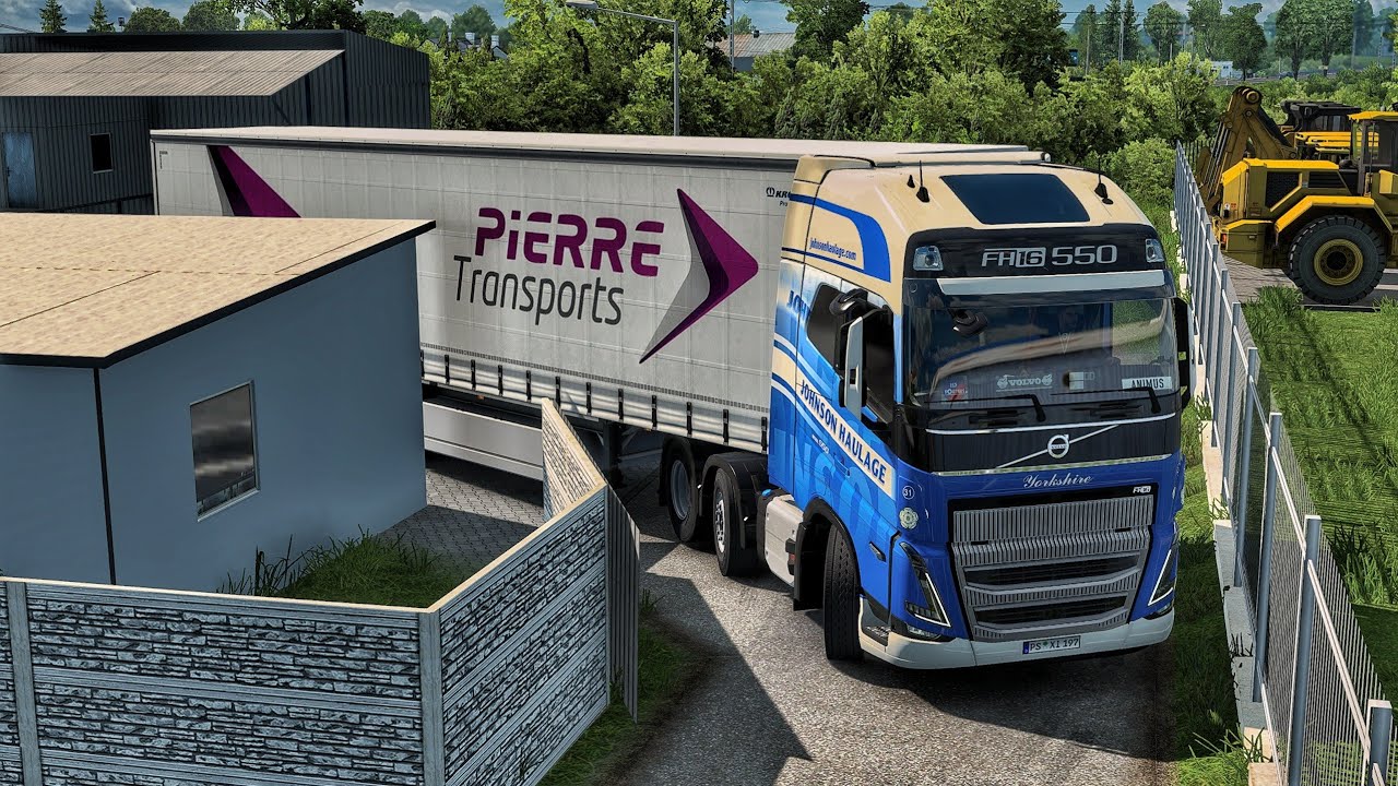 Challenging Narrow Roads in Poland | Volvo Fh16 550hp | #ets2 1.53