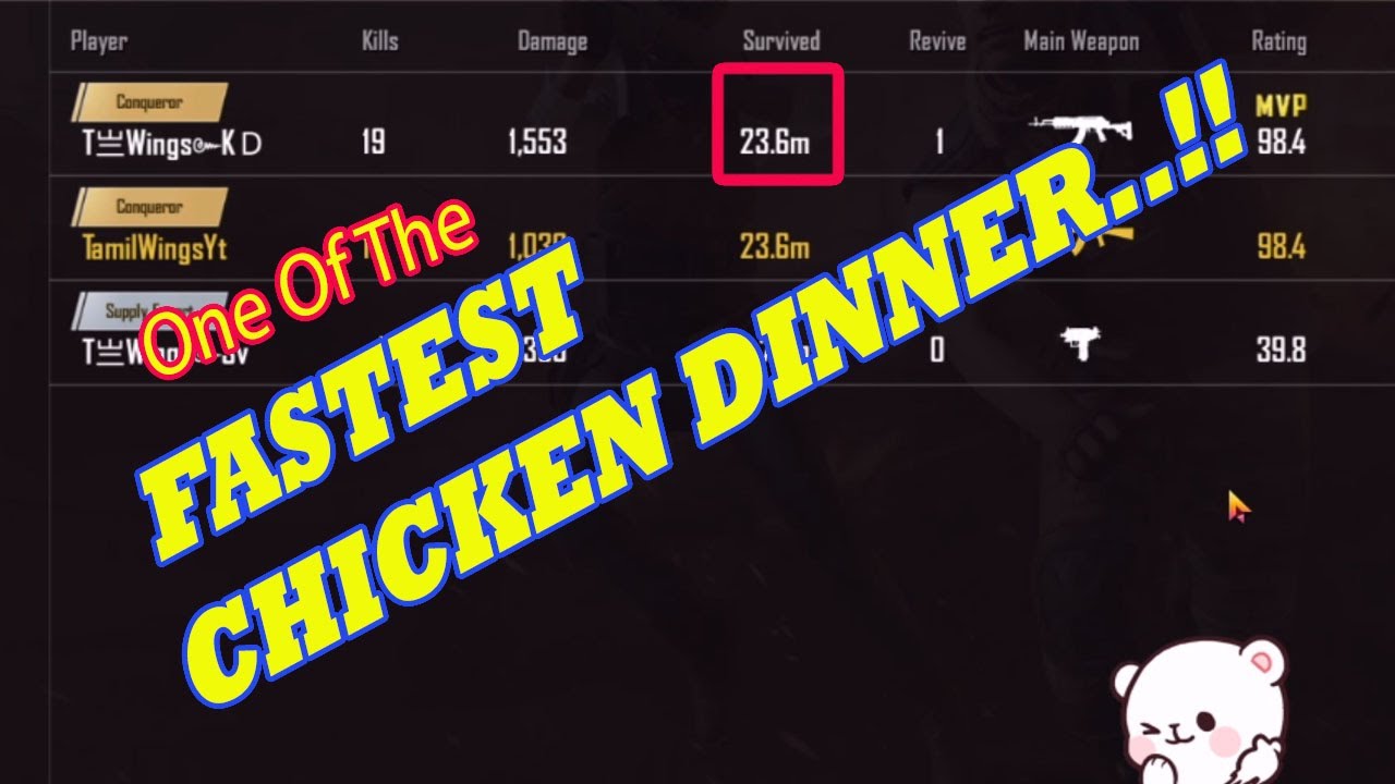 One Of The FASTEST CHICKEN DINNER - season 13... - YouTube