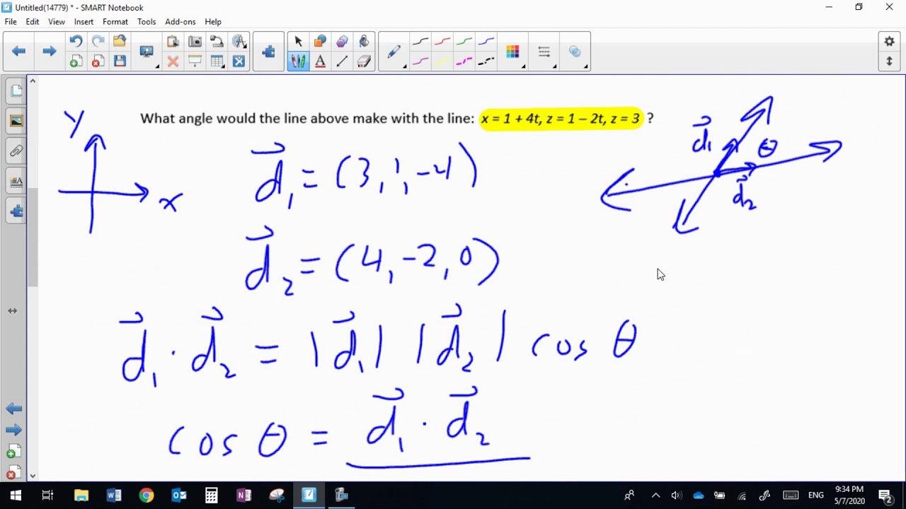 MCV4U - Symmetric and Scalar Equations of Lines - Lesson 2.2 - YouTube