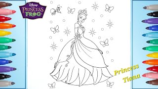 Princess Tiana Coloring Pages | The Princess and The Frog | Disney Coloring