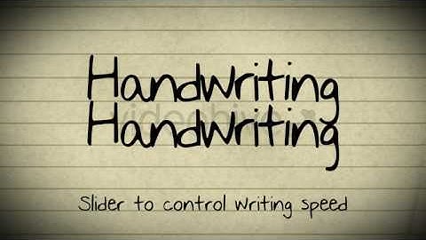 Write! - Animated handwriting | After Effects Template 127215