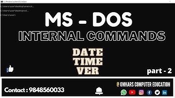 MS DOS Date, Time, Version Commands in Telugu Office Automation AP SBTET Course in Guntur Andhra