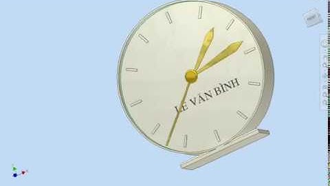 BINH BAVI-3D. Đồng hồ thiết kế  từ Autocad Inventor