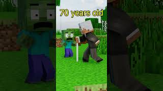 Age Evolution: Zombie Minecraft from 4 to 99 Years #shorts