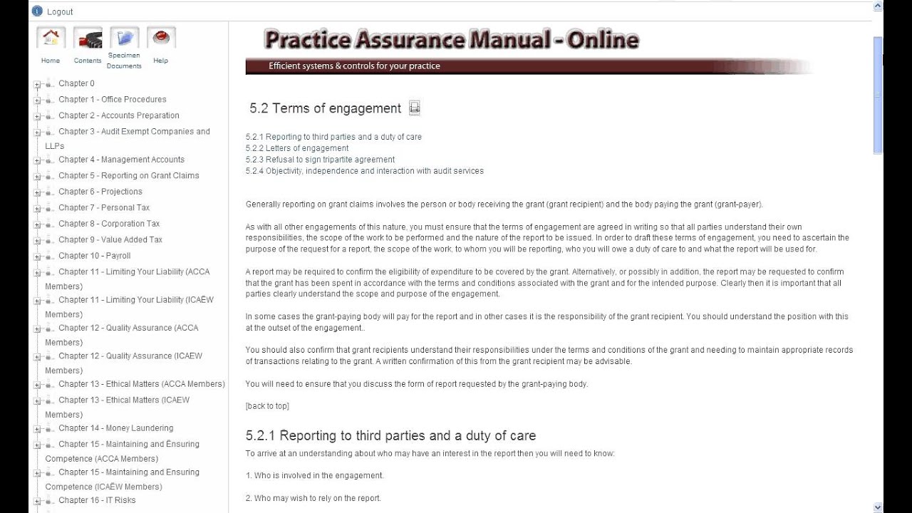 The Practice Assurance Manual and General Practice Procedures Manual ...