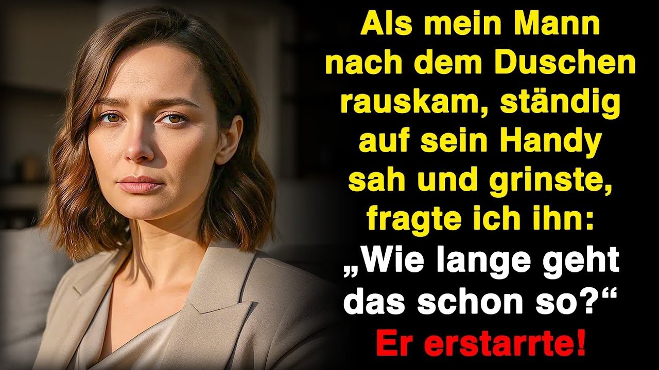 Als mein Mann aus der Dusche kam, fragte ich: Wie lange geht das schon so?! Er erstarrte!