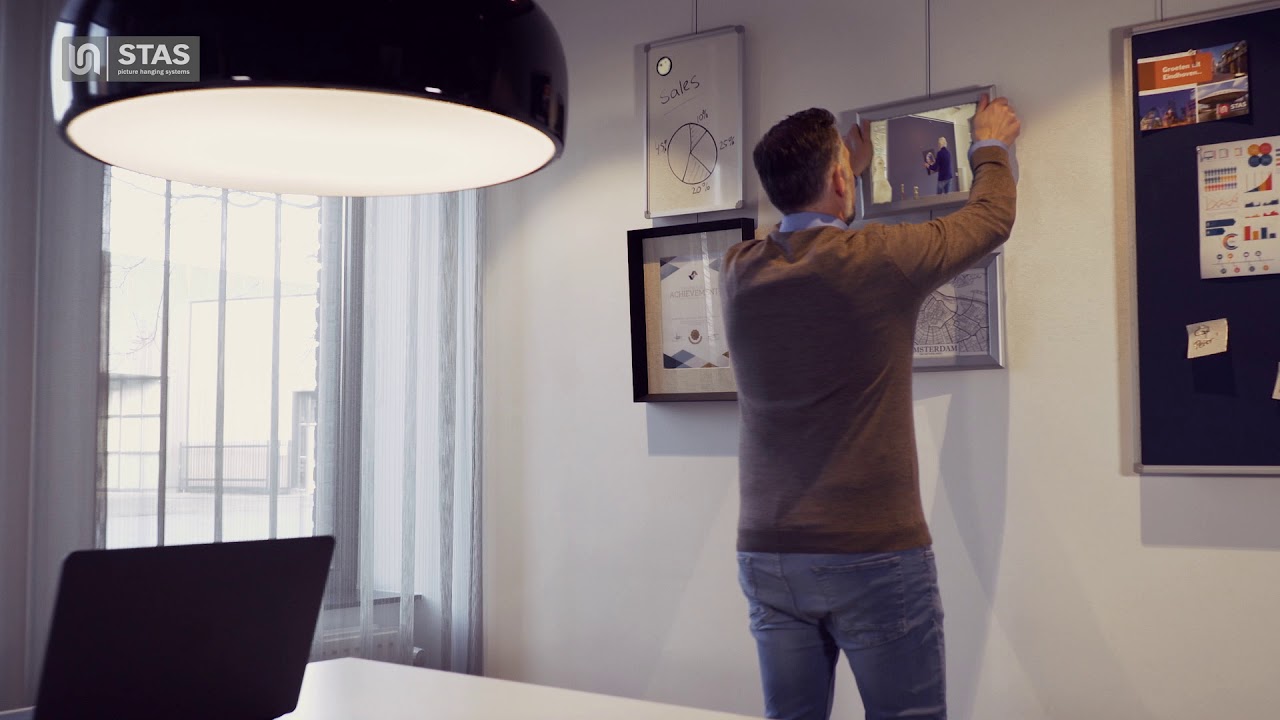 STAS picture hanging systems for your office YouTube
