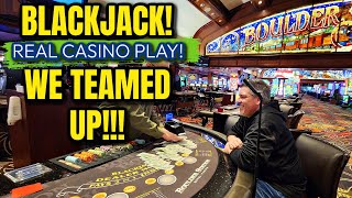 Blackjack!! We Partnered Up at the Table!!! 💰 Las Vegas Gambling