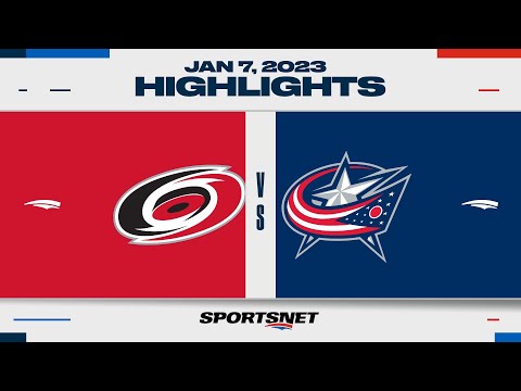 NHL Highlights | Hurricanes vs. Blue Jackets - January 7, 2023