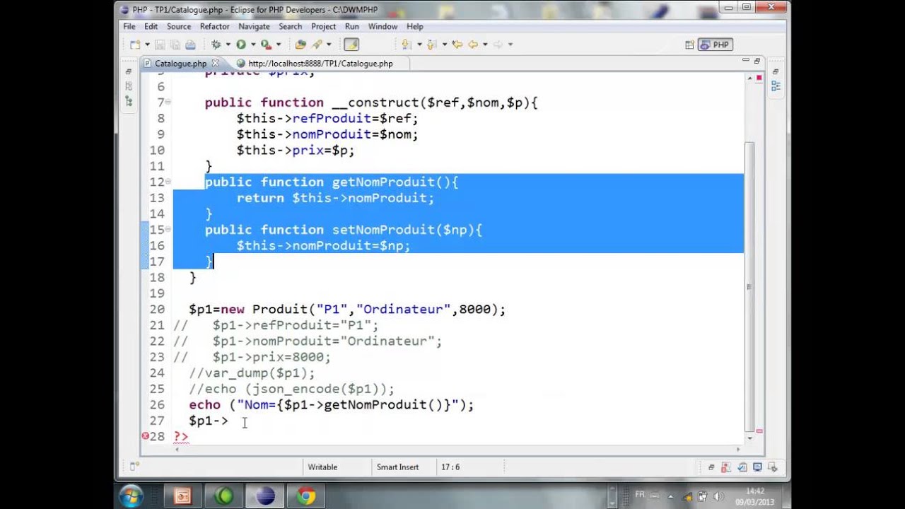 M Youssfi PHP Objet Classe TUTO1 - YouTube