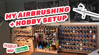 Ultimate Tiny Hobby Desk Setup!!! Airbrushing organization, tools, spraybooth, and more!