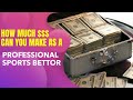 How much $$$ can you earn as a professional sports bettor
