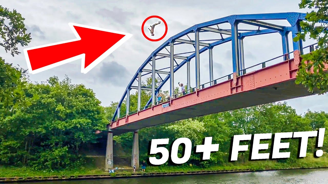 トップブリッジ　スタンブル　TOP BRIDGE STUMBLE CRAZY BRIDGE JUMPING FLIPS FROM 50+ FEET!! *Ft. Riede94