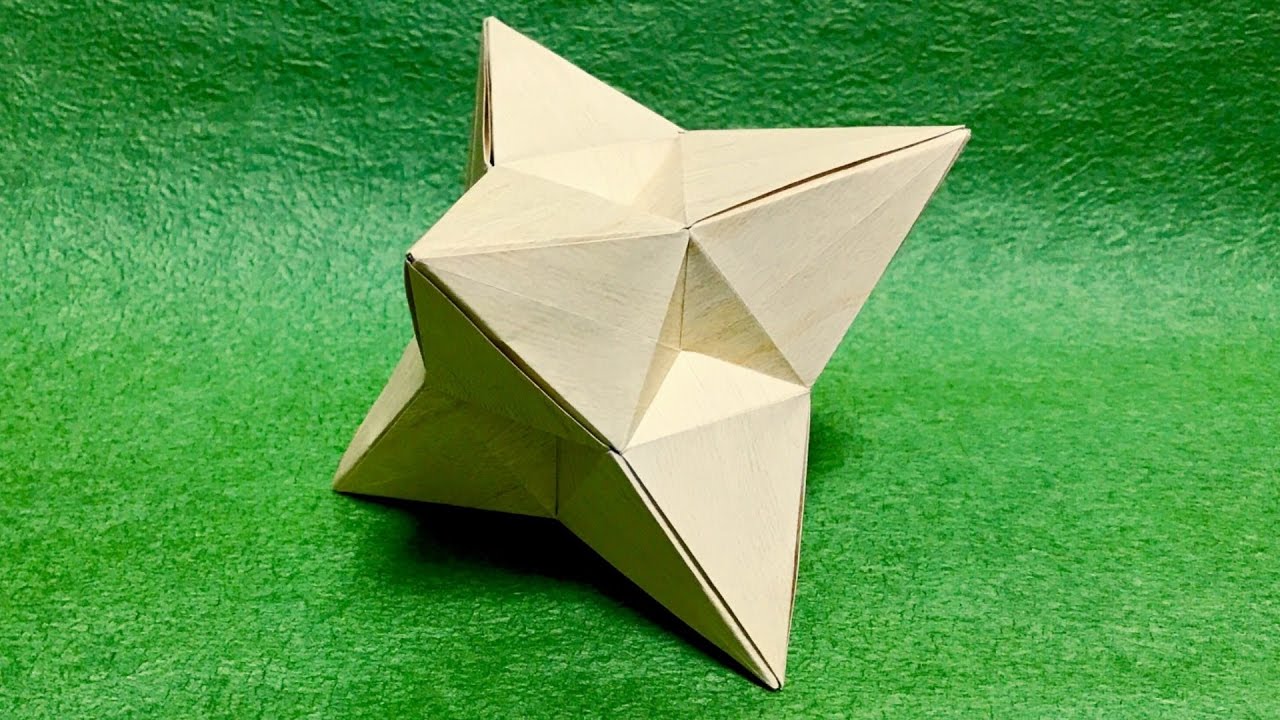 折り紙 なんかカッコイイ立体を折ってみた 折り方 Youtube