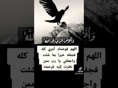 اللهم فوضتك أمري كله فجم له خيرا بما شئت  
