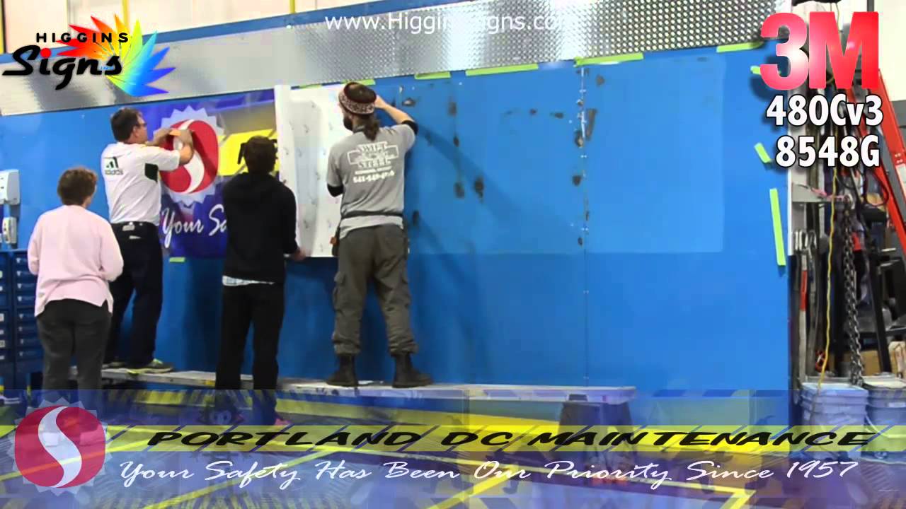 Safeway wall sign print + install