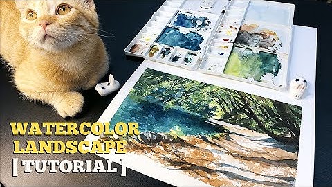 Hướng dẫn vẽ tranh phong cảnh bằng màu nước | Tutorial Watercolor Landscape by ThuyAnhWatercolor