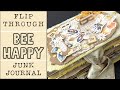 Bee junk journal flip through  junk journal page ideas