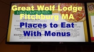Great Wolf Lodge Food Prices Restaurant Menus Dining Eating Options Fitchburg MA New England Boston