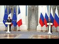 Russian president Putin and French counterpart Macron hold press conference | AFP