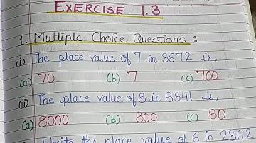 Class-3 Numbers upto Ten Thousand (Exercise 1.3)