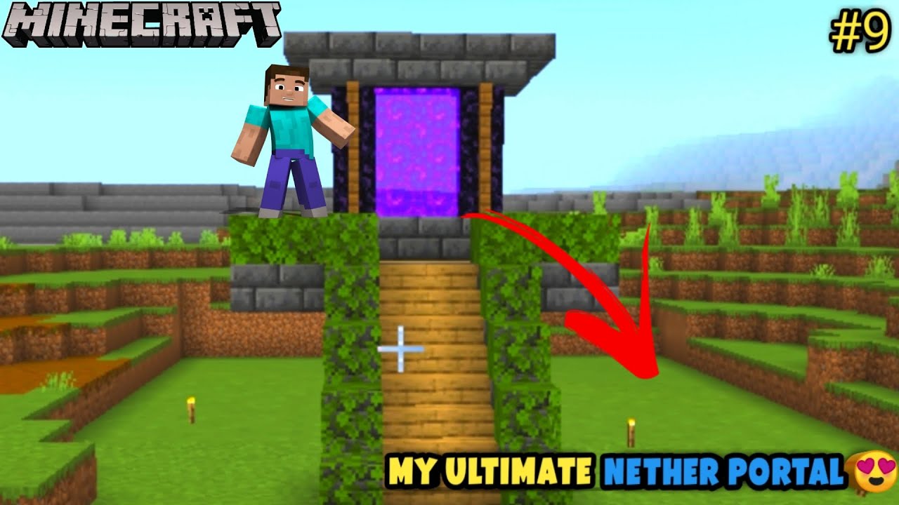 I Made My Ultimate Nether Portal In Minecraft PE 1.20 Survival Series ...