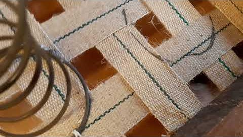 How to sew the springs onto webbing.
