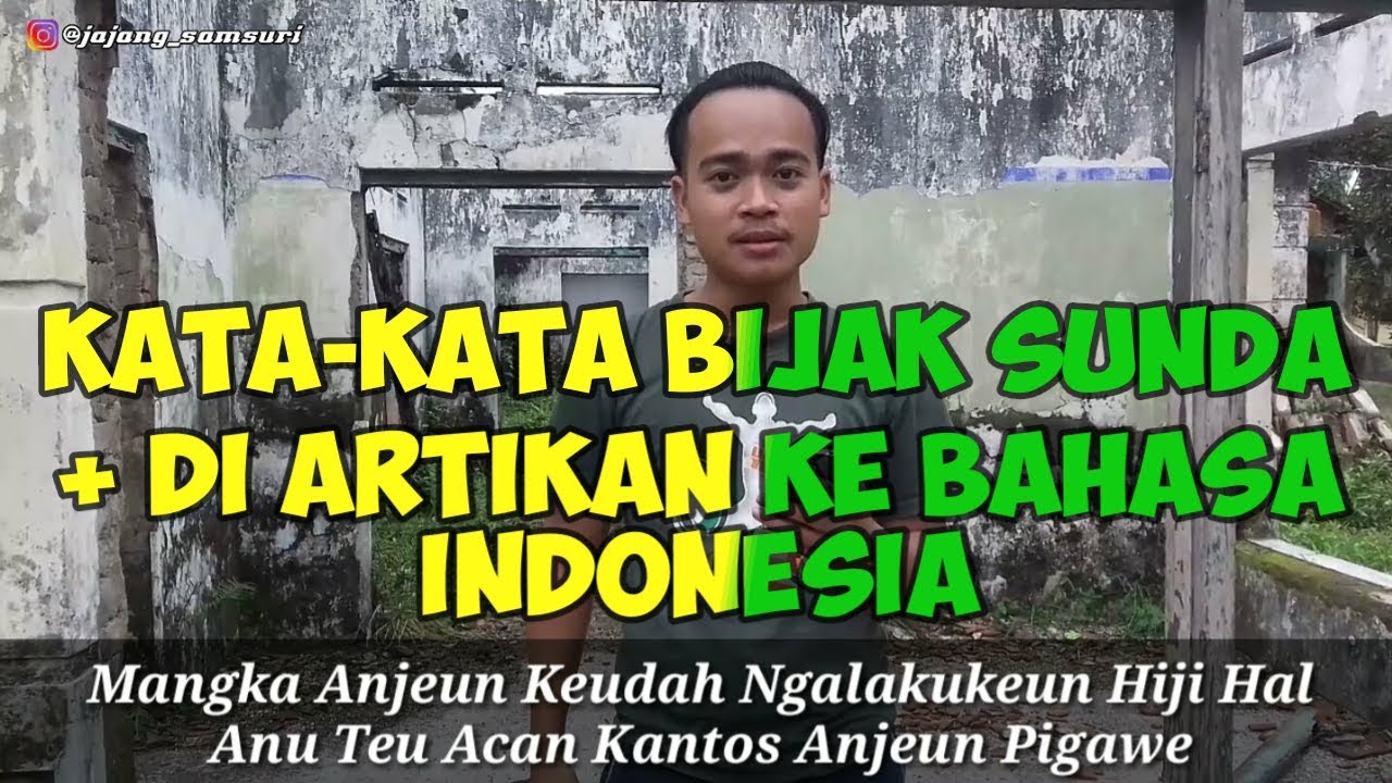 Kata Kata Bijak Bahasa Sunda YouTube