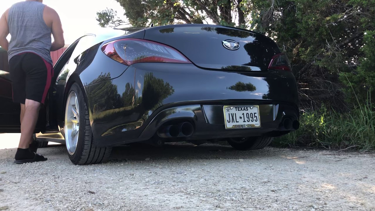 ISR Race Exhaust Genesis Coupe 3.8L V6 - YouTube