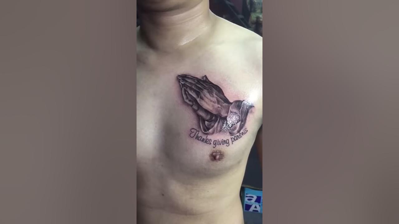 Hình xăm bàn tay cầu nguyện - YouTube