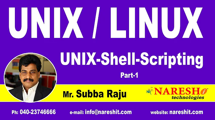 Unix Shell Scripting Part 1 | UNIX Tutorial | Mr. Subba Raju
